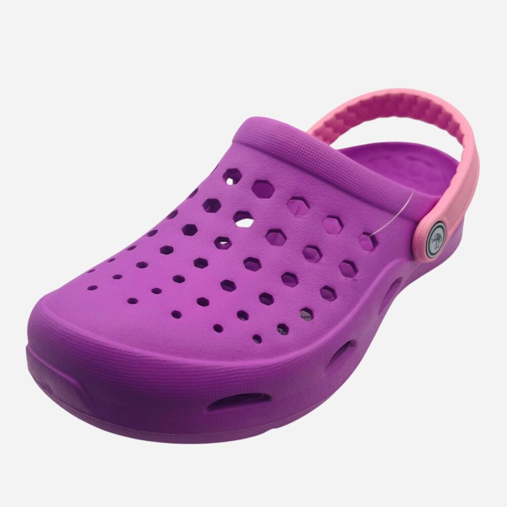 Girls' Pink Lavander Clogs Slip On Lightweight Garden Water Back Strap Size 4